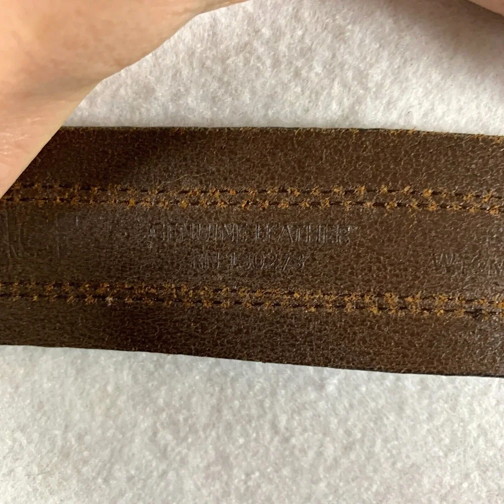 Wrangler Mens Genuine Leather Belt Sz 46 Brown 2 Tone Casual Western Rugged Work